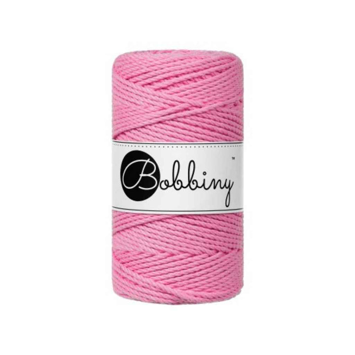 Bobbiny Makramee Garn 3mm gedreht, Farbe Bubblegum – Baumwolle bei Lieblingsgarn