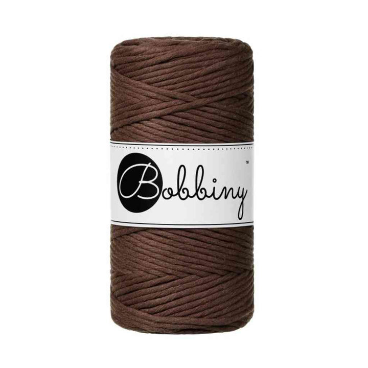 Bobbiny Makramee Garn 3mm, Farbe Chocolate Brown – Baumwolle bei Lieblingsgarn