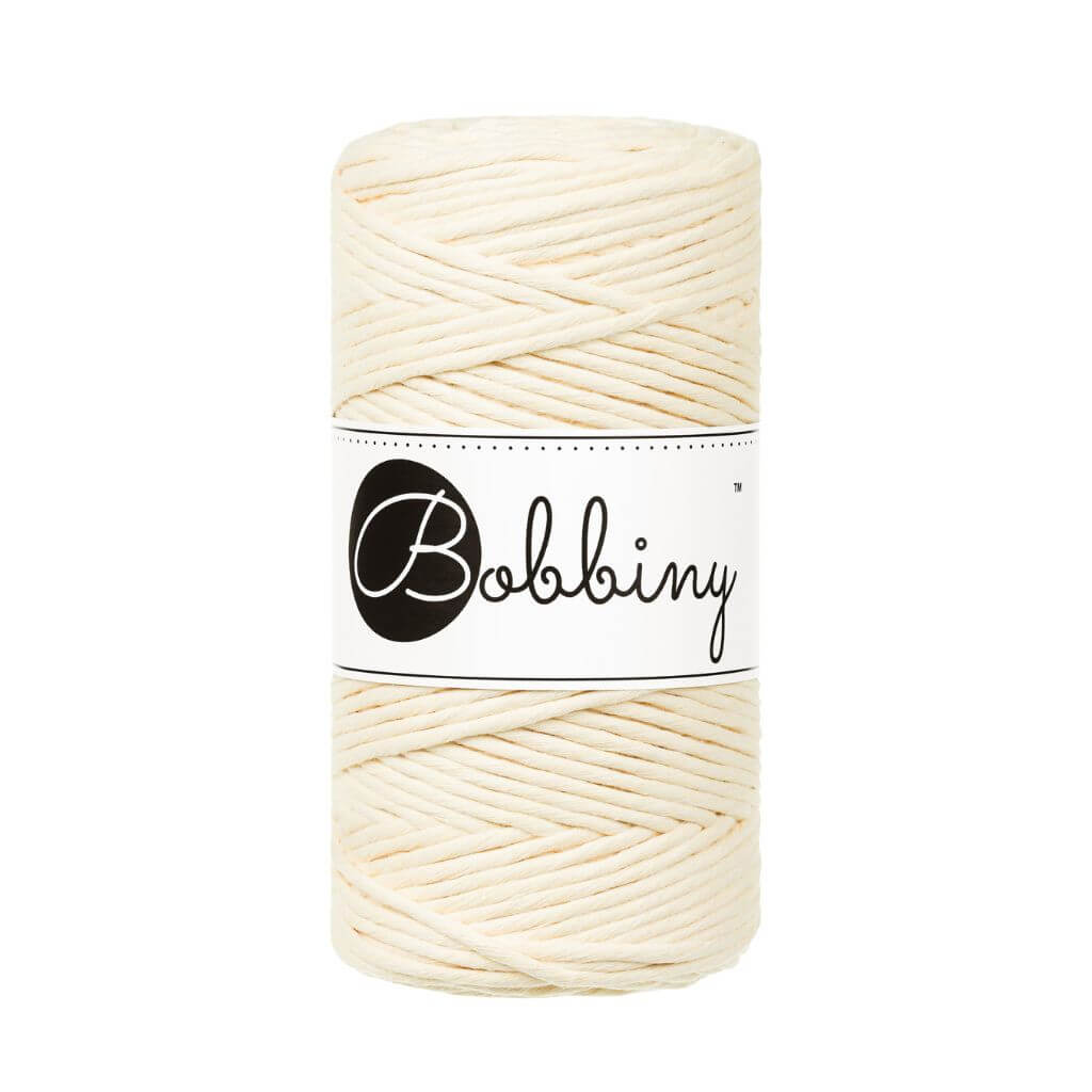 Bobbiny Makramee Garn 3mm, Farbe Butter Yellow – Baumwolle bei Lieblingsgarn