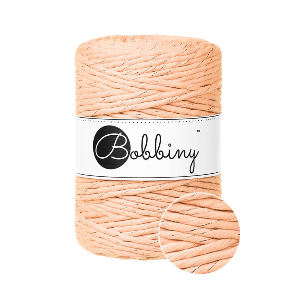 Bobbiny Unicolor Peach Fuzz Bobbiny Makramee Garn 5 mm x 100 m bei bei bei bei bei bei bei bei bei bei bei bei Lieblingsgarn