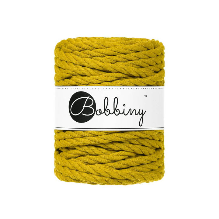 Bobbiny Makramee Garn 9 mm x 30 m gedreht, Farbe Spicy Yellow – Baumwolle bei Lieblingsgarn