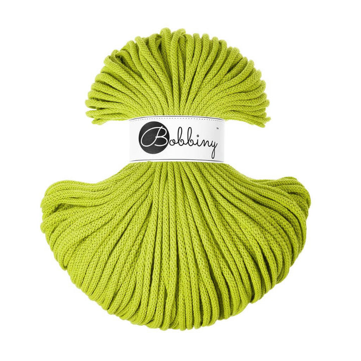Bobbiny Premium Kordel 5mm x 100 Meter, Farbe Dopamine Lime – Baumwolle bei Lieblingsgarn