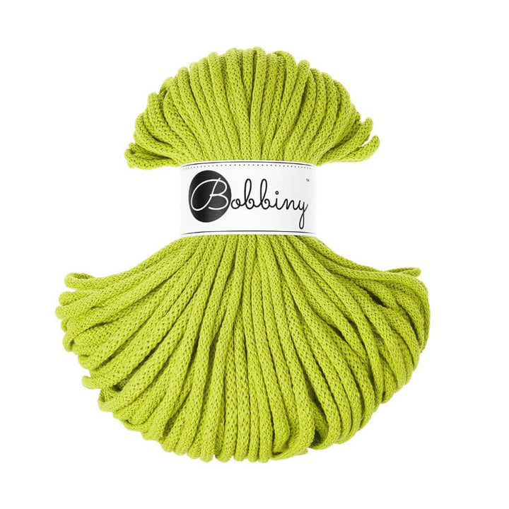 Bobbiny Premium Kordel 5 mm x 50 m, Farbe Dopamine Lime – Baumwolle bei Lieblingsgarn