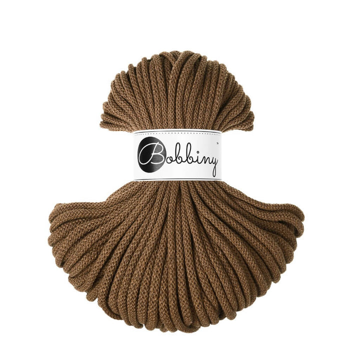 Bobbiny Premium Kordel 5 mm x 50 m, Farbe Nut Brown – Baumwolle bei Lieblingsgarn