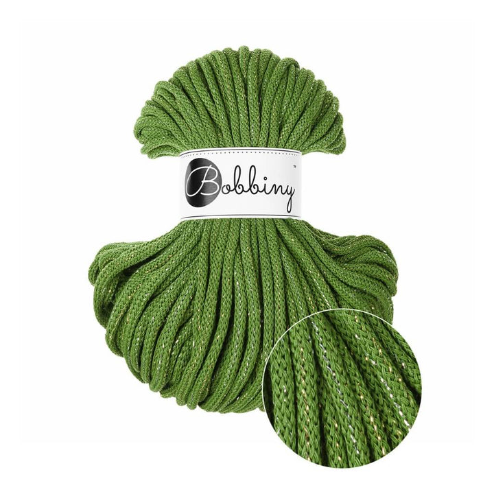 Bobbiny Premium Kordel 5 mm x 50 m, Farbe Shiny Moss Green – Baumwolle bei Lieblingsgarn