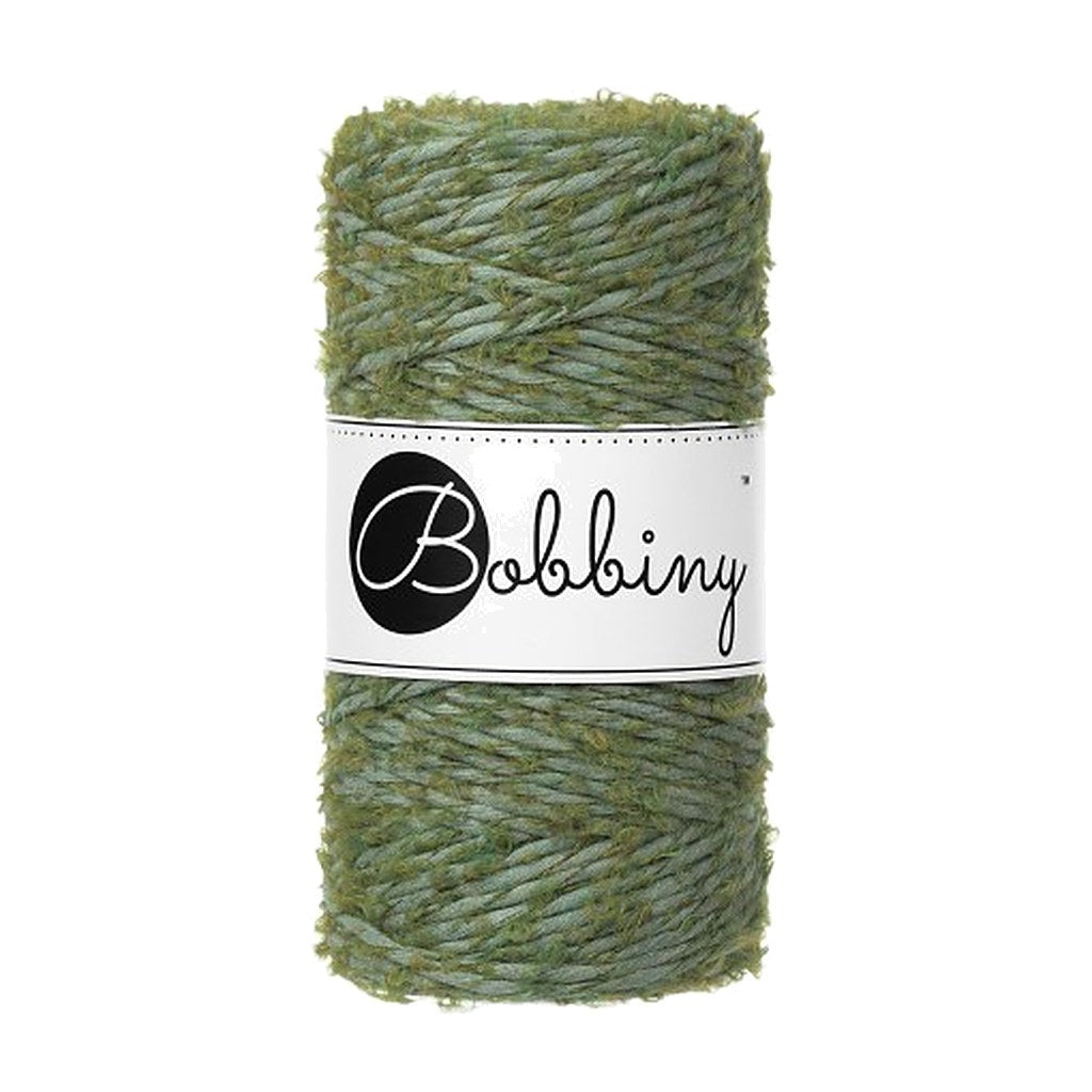 Bobbiny Boucle Makramee Garn 3mm, Farbe Eucalyptus Green – Baumwolle bei Lieblingsgarn