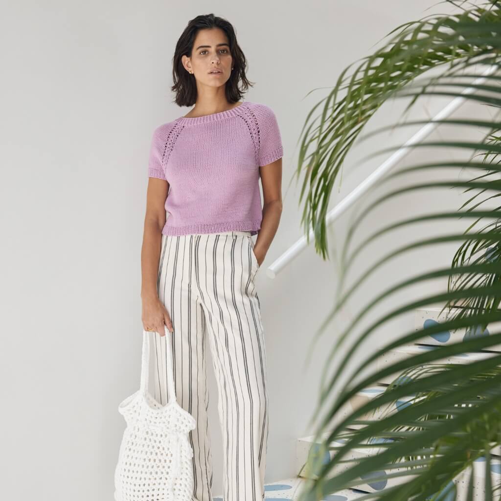 Lana Grossa Pattern T-Shirt mit Raglanärmeln Strickset - Lana Grossa (PDF) bei bei bei bei bei bei bei bei Lieblingsgarn