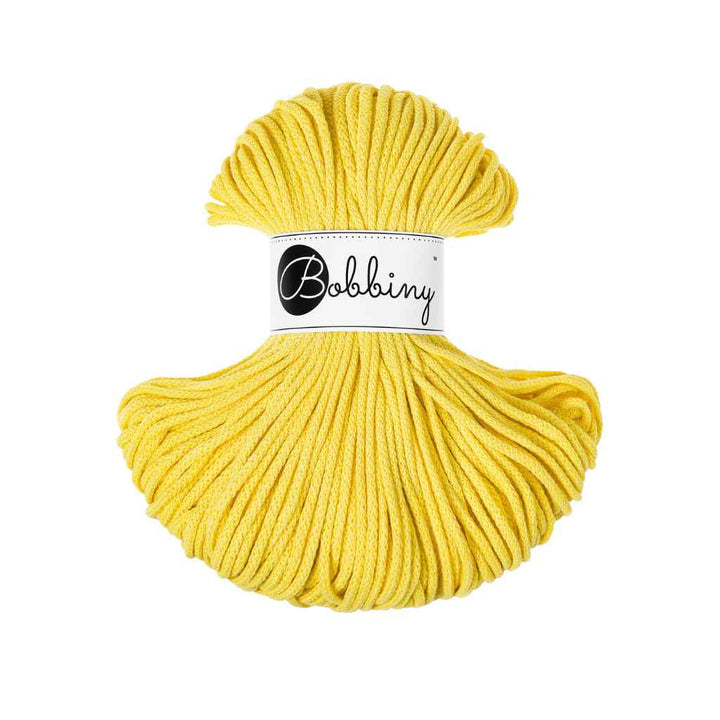 Bobbiny Kordel Junior 3mm x 100 m, Farbe Canary Yellow – Baumwolle bei Lieblingsgarn