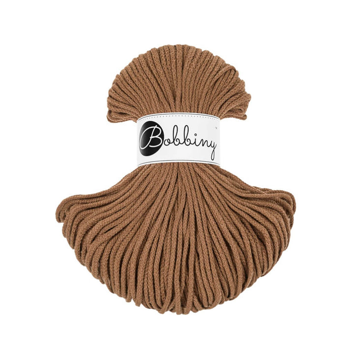 Bobbiny Kordel Junior 3mm x 100 m, Farbe Caramel – Baumwolle bei Lieblingsgarn