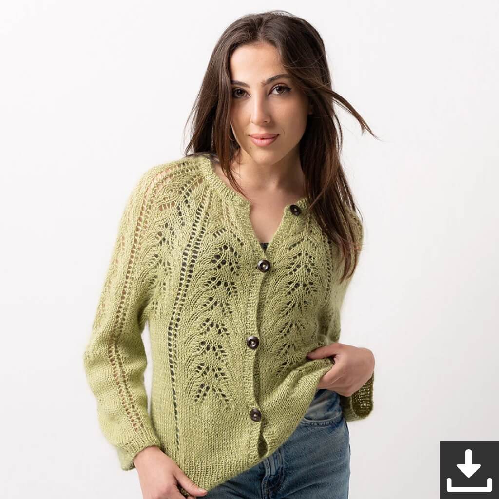 Pascuali Pattern Strickjacke Eyed Fern Strickanleitung - Pascuali (PDF) bei bei bei bei bei bei bei bei bei bei Lieblingsgarn