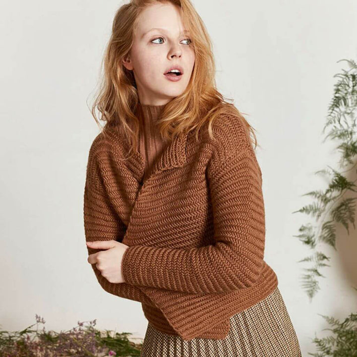 Lang Yarns Pattern Cardigan im Fischgrätmuster Strickanleitung - Lang Yarns (PDF) bei bei bei bei bei bei bei Lieblingsgarn