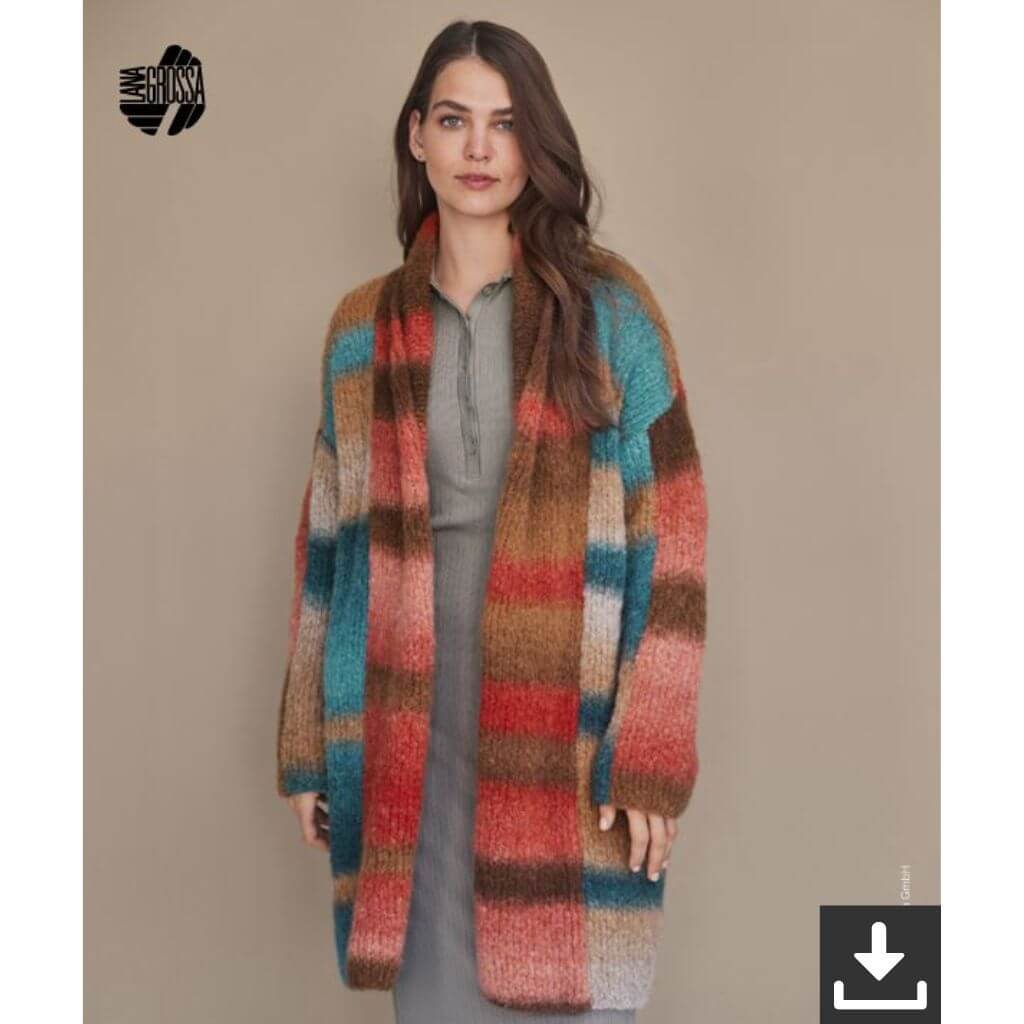 Lana Grossa Pattern Kuschelige Jacke Strickanleitung - Lana Grossa (PDF) bei bei bei bei bei bei bei bei bei Lieblingsgarn