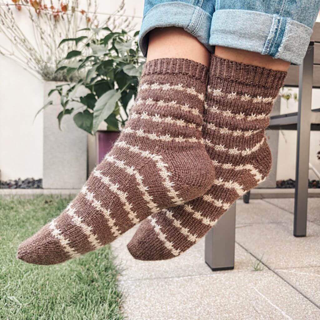 Carolin Balmes Pattern Friedas Mosaic Socken Strickanleitung - Carolin Balmes (PDF) bei bei bei bei bei bei Lieblingsgarn