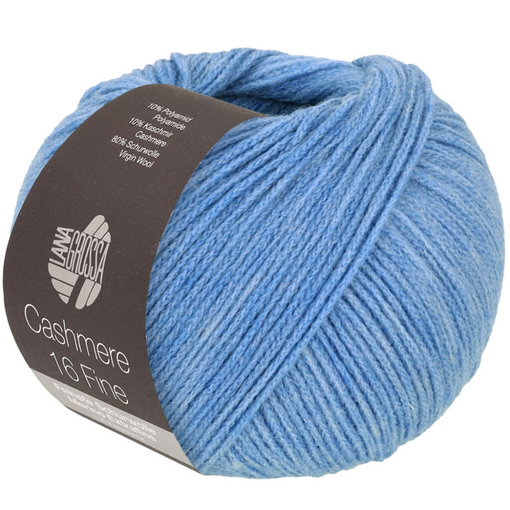 Lana Grossa Cashmere 16 Fine 50 g, Farbe 52 Himmelblau – Kaschmir, Merino und Polyamid bei Lieblingsgarn