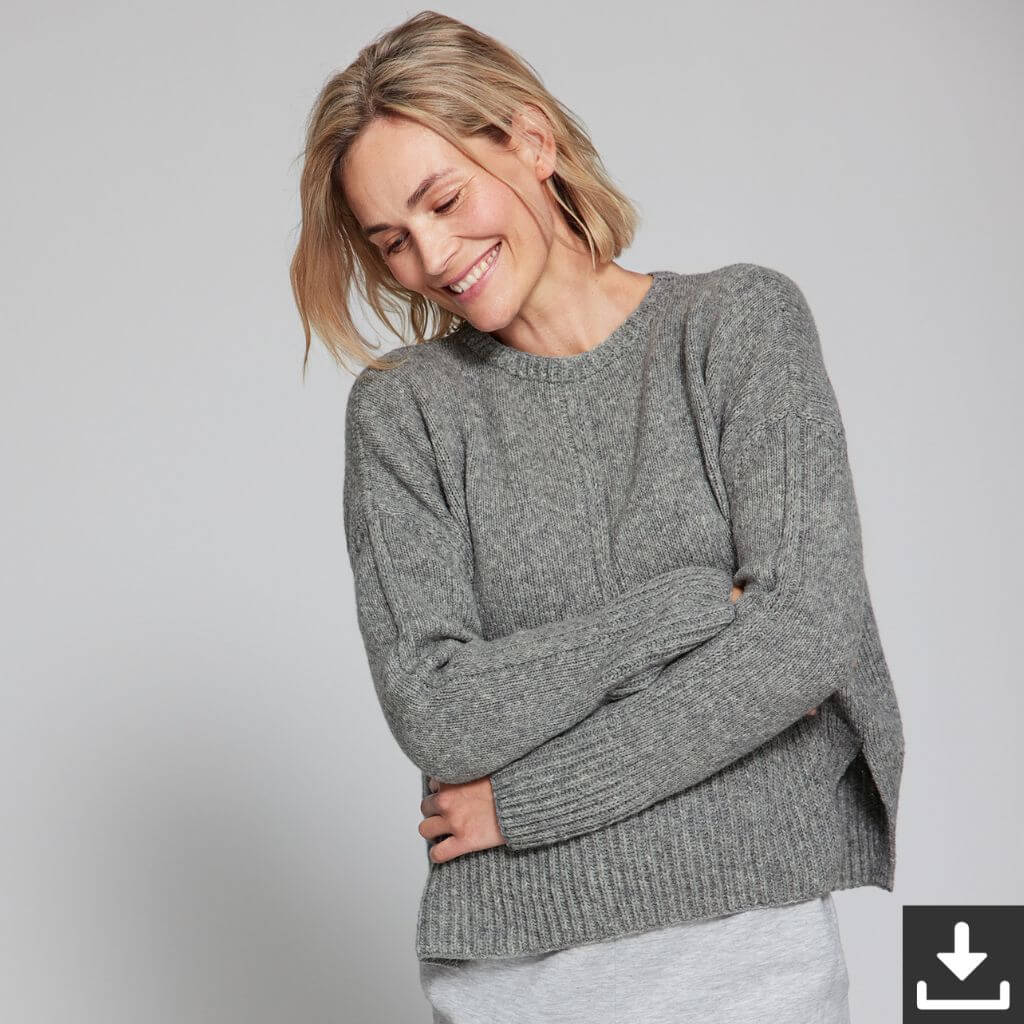 Lana Grossa Pattern Pullover mit Kaschmir Strickset - Lana Grossa (PDF) bei bei bei bei bei bei bei bei bei bei Lieblingsgarn