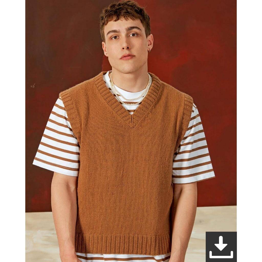 Lang Yarns Pattern Herren Pullunder Strickanleitung - Lang Yarns (PDF) bei bei bei bei bei bei bei bei bei Lieblingsgarn