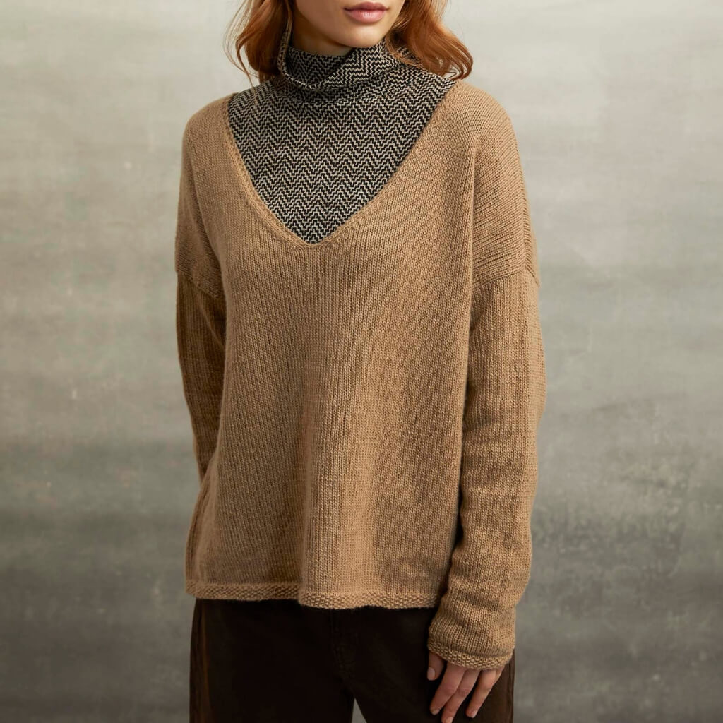 Lang Yarns Pattern Pullover mit V-Ausschnitt Strickset - Lang Yarns (PDF) bei bei bei bei bei bei bei bei bei Lieblingsgarn