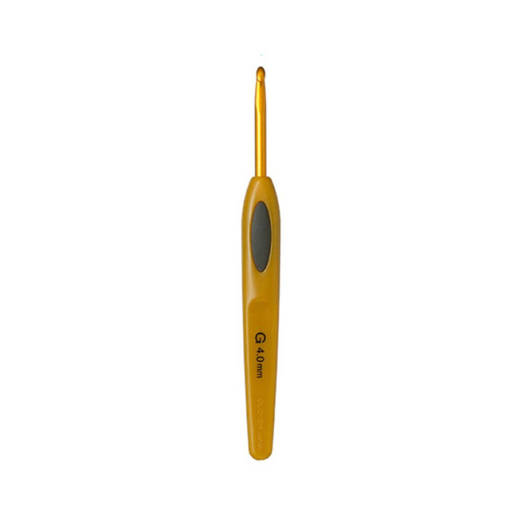 Clover Häkelnadel Soft Touch, Farbe 4 – Metall bei Lieblingsgarn