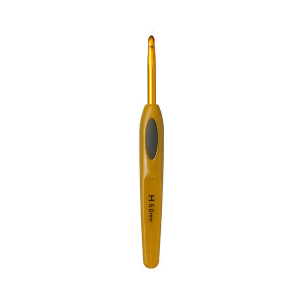 Clover Häkelnadel Soft Touch, Farbe 5 – Metall bei Lieblingsgarn