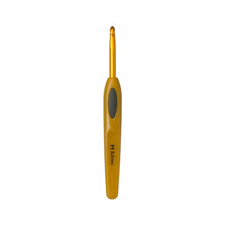 Clover Häkelnadel Soft Touch, Farbe 5 – Metall bei Lieblingsgarn