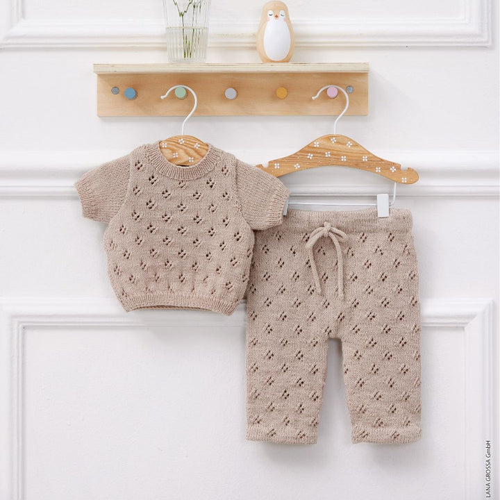 Lana Grossa Cool Wool Baby Kurzarmpulli - Lana Grossa Infanti Nr. 20 Modell 32 bei bei bei bei bei bei bei bei Lieblingsgarn