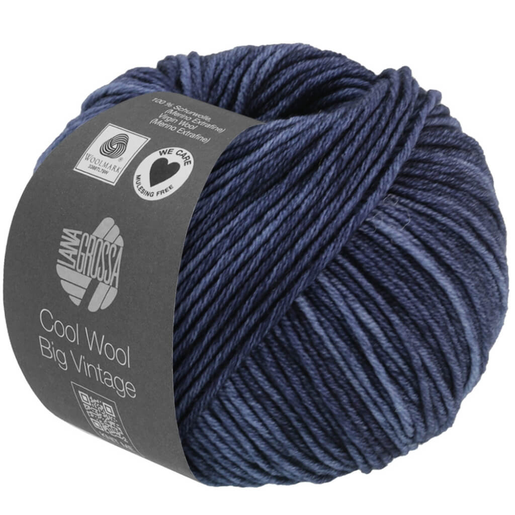 Lana Grossa Cool Wool Big Vintage, Farbe 7166 Dunkelblau – Merino und Schurwolle bei Lieblingsgarn