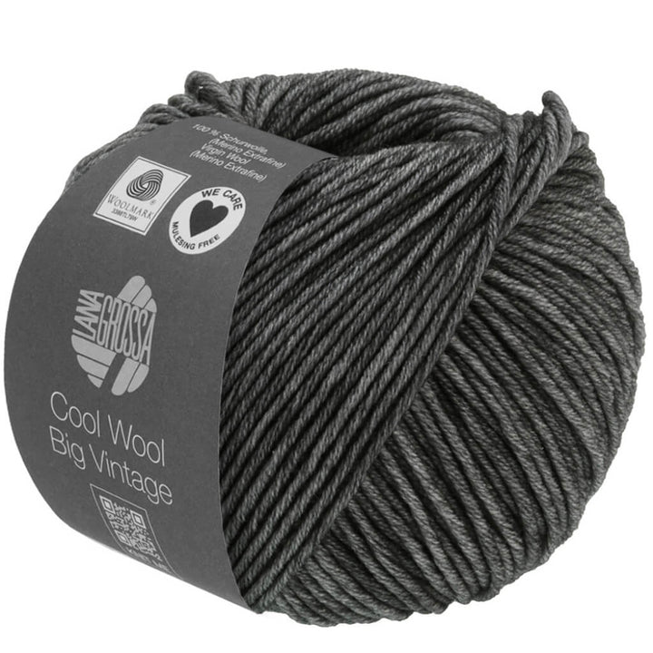 Lana Grossa Cool Wool Big Vintage, Farbe 7170 Anthrazit – Merino und Schurwolle bei Lieblingsgarn