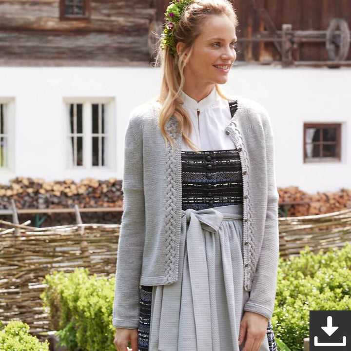 Lana Grossa Pattern Zopfmusterjacke Trachten Strickset - Lana Grossa (PDF) bei bei bei bei bei bei bei bei bei Lieblingsgarn