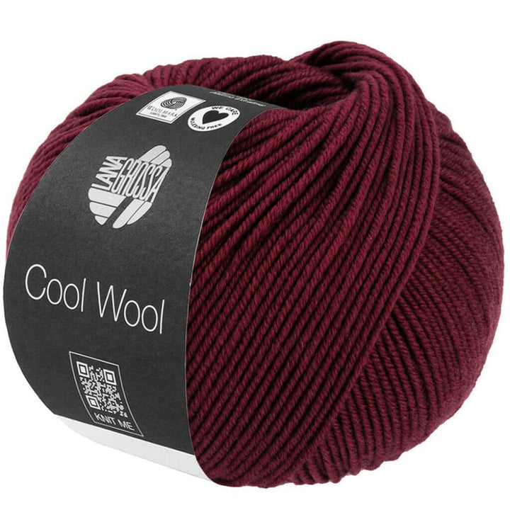 Lana Grossa 2124 - dunkles Rosenrot Lana Grossa Cool Wool 50g Lieblingsgarn