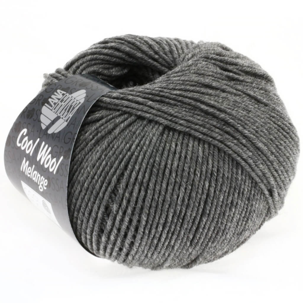 Lana Grossa Cool Wool Mélange, Farbe 0412 Dunkelgrau meliert – Schurwolle bei Lieblingsgarn