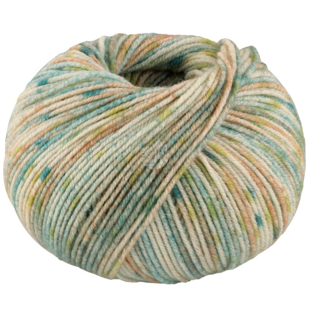 Lana Grossa Cool Wool Spots, Farbe 5001 Creme/Camel/Senf/Türkis/Petrol/Nougat – Merino und Schurwolle bei Lieblingsgarn