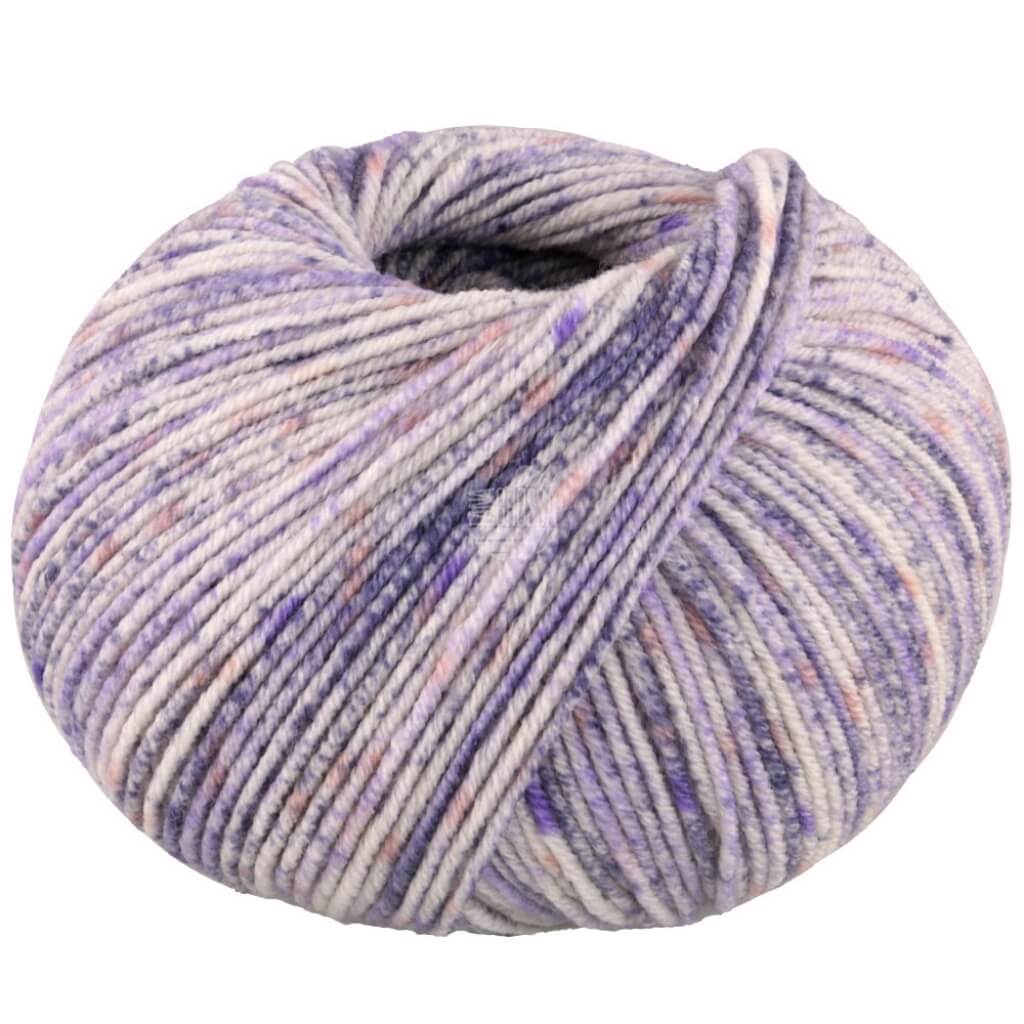 Lana Grossa Cool Wool Spots, Farbe 5006 Creme/Grauviolett/Lila/Dunkelgrau/Rosa – Merino und Schurwolle bei Lieblingsgarn