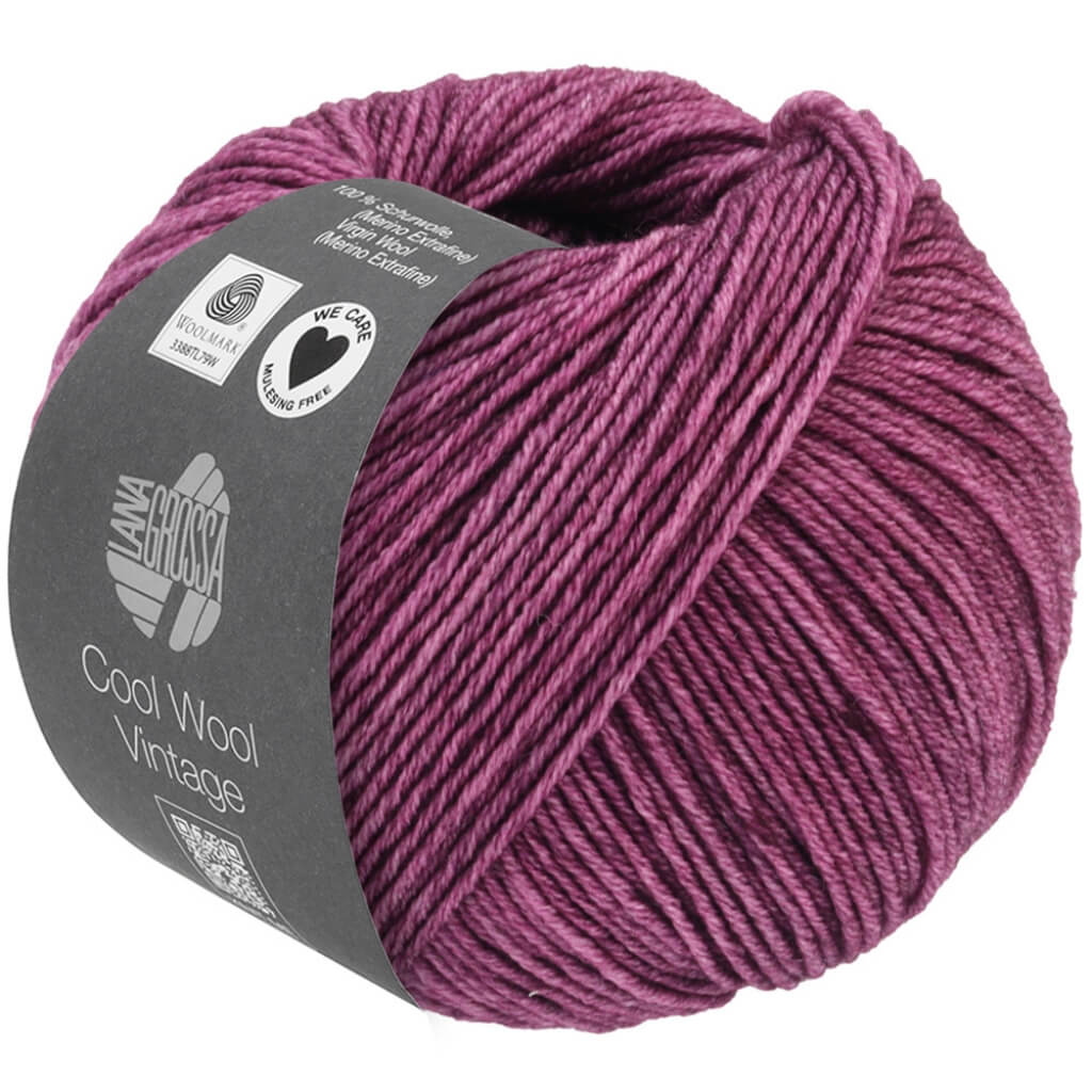 Lana Grossa Cool Wool Vintage, Farbe 7365 Pflaume – Merino und Schurwolle bei Lieblingsgarn