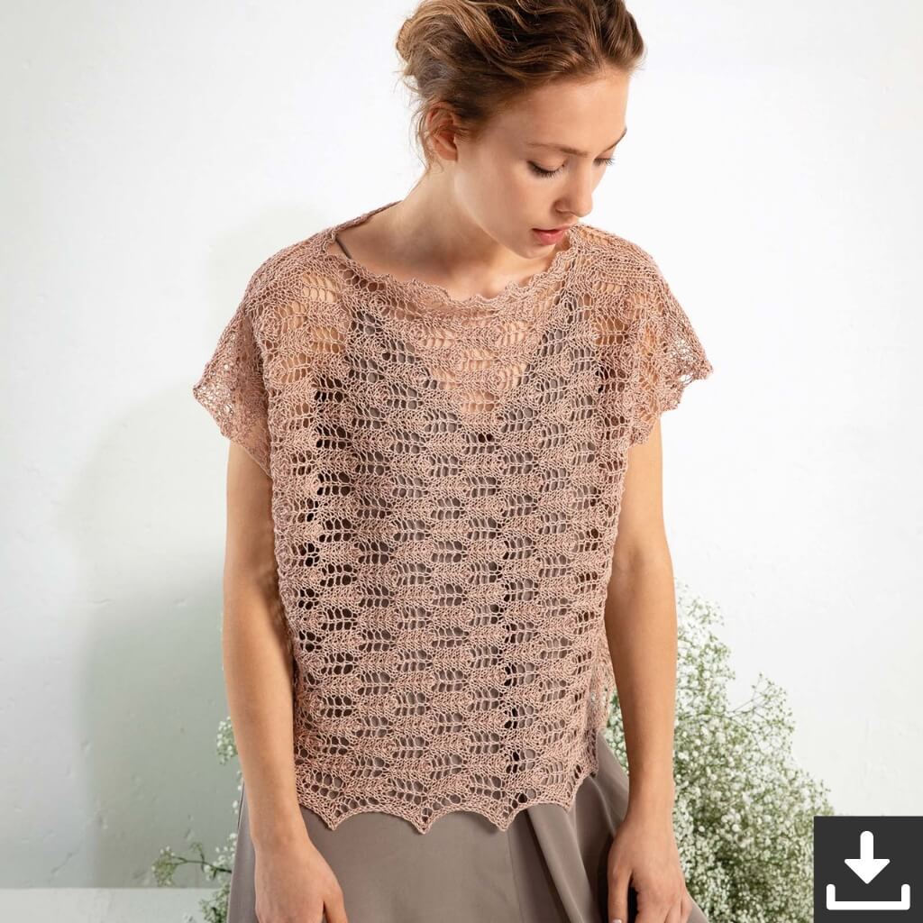 Lang Yarns Pattern Luftiges Shirt Strickanleitung - Lang Yarns (PDF) bei bei bei bei bei bei bei bei bei bei Lieblingsgarn