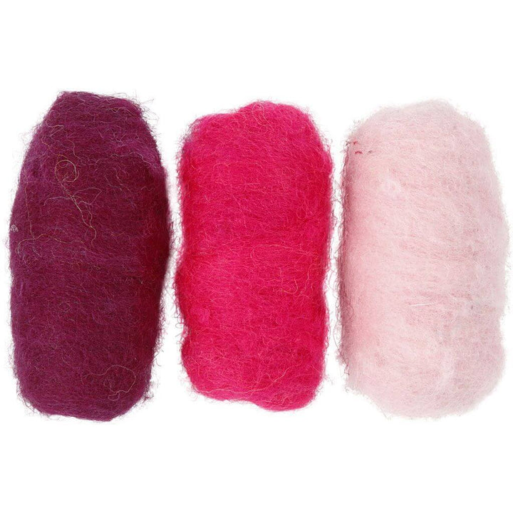Creativ Company Kardierte Wolle zum Filzen, Farbe Lila Pink – Schurwolle bei Lieblingsgarn