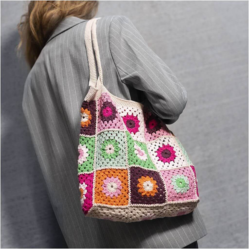 Creativ Company Kreativ-Set Häkeln Granny-Square-Tasche bei bei bei bei bei bei bei bei bei bei bei bei Lieblingsgarn