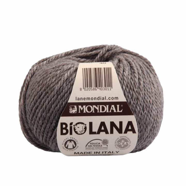 Lane Mondial Bio Lana 50g - Bio Wolle, Farbe 344 Stein – Schurwolle bei Lieblingsgarn