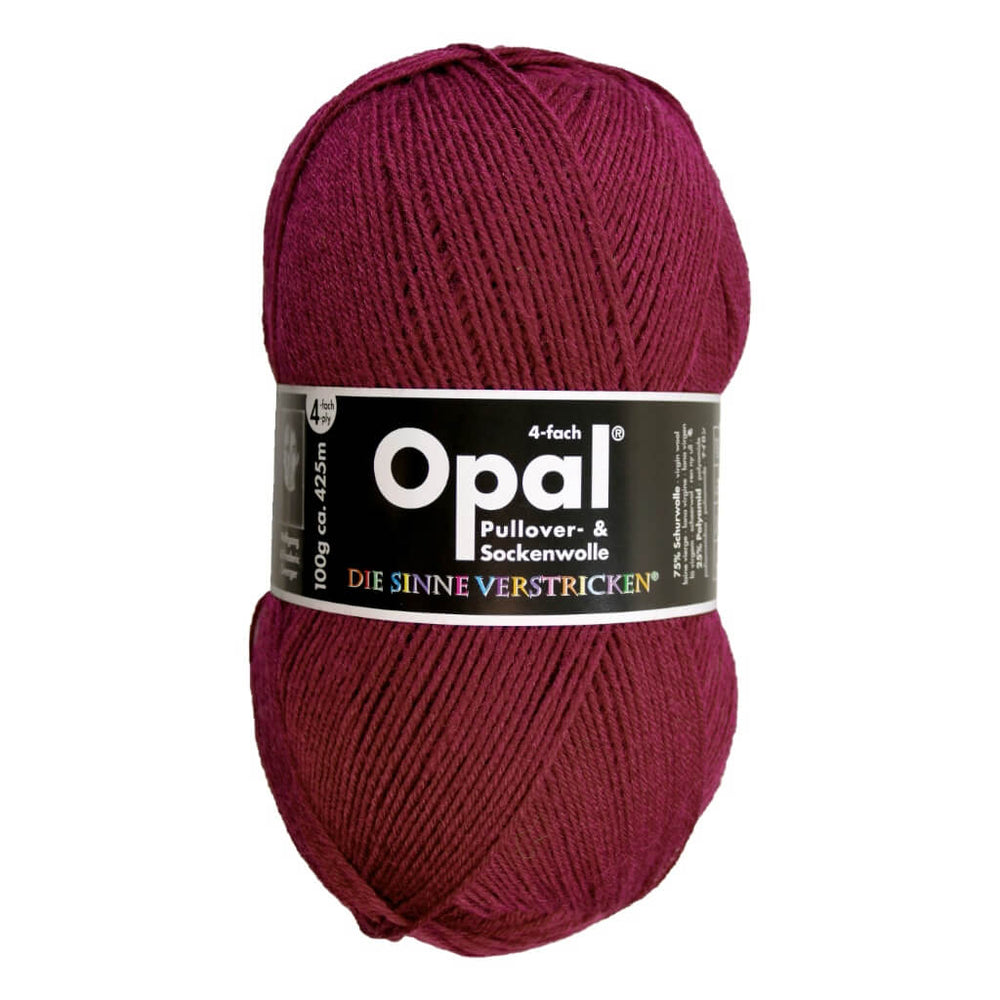Opal Sockenwolle Uni 4-fach 100g, Farbe 5196 Burgund – Polyamid und Schurwolle bei Lieblingsgarn