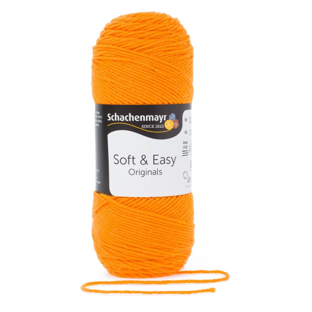 Schachenmayr Soft &amp; Easy, Farbe 29 Mandarine – Polyacryl bei Lieblingsgarn