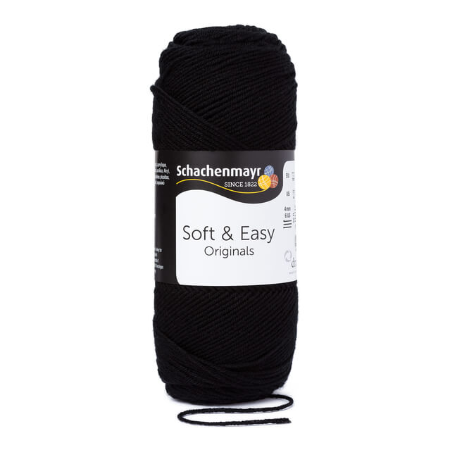 Schachenmayr Soft &amp; Easy, Farbe 99 Schwarz – Polyacryl bei Lieblingsgarn