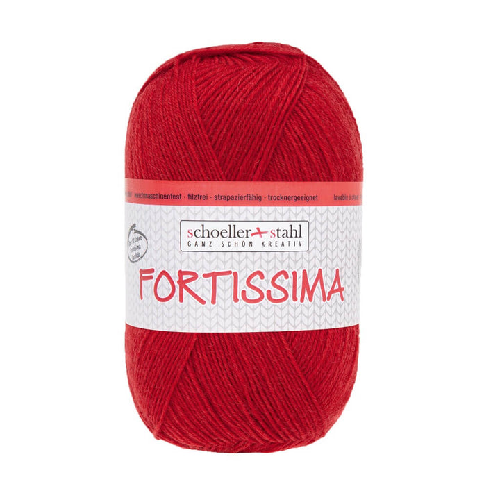 Schoeller + Stahl Fortissima Socka 100 - Sockenwolle, Farbe 2098 Rot – Polyamid und Schurwolle bei Lieblingsgarn