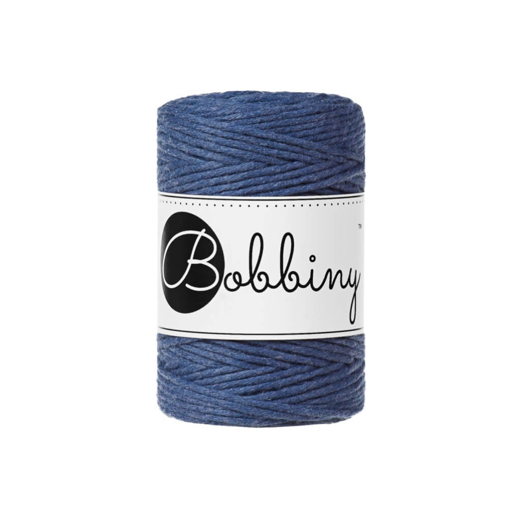 Bobbiny Makramee Garn 1,5 mm, Farbe Jeans – Baumwolle bei Lieblingsgarn