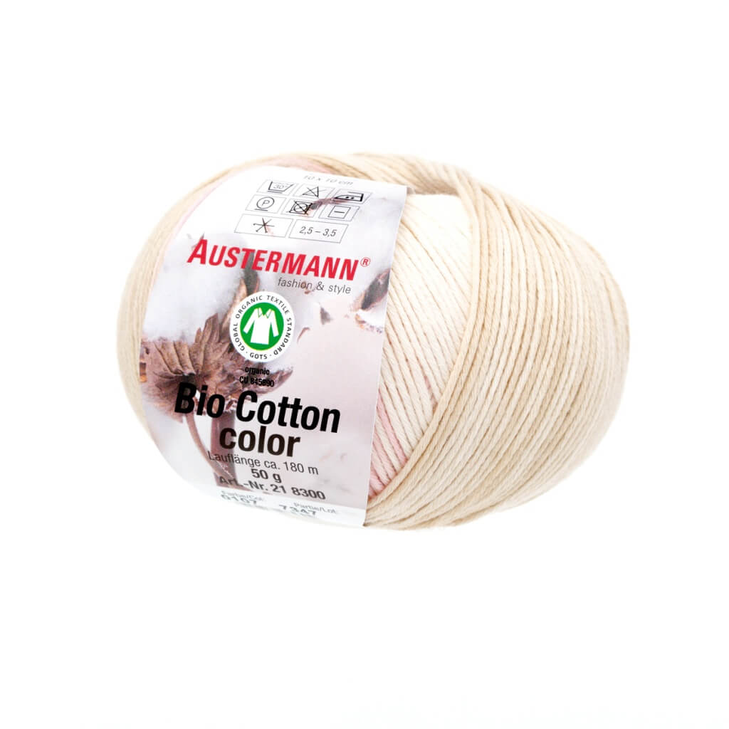 Austermann Bio Cotton Color 50g, Farbe 107 Freesie – Baumwolle und Wolle bei Lieblingsgarn