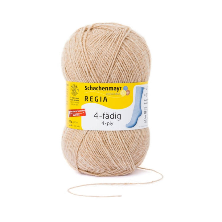Schachenmayr Regia 4-fädig Uni 100 Gramm, Farbe 17 Hellkamel meliert – Polyamid und Schurwolle bei Lieblingsgarn