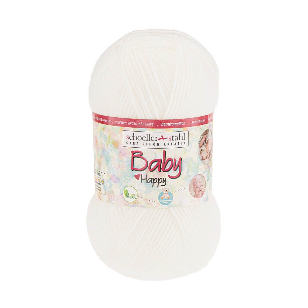Schoeller + Stahl Schoeller+Stahl Baby Happy 50g, Farbe 1 Weiss – Polyacryl bei Lieblingsgarn