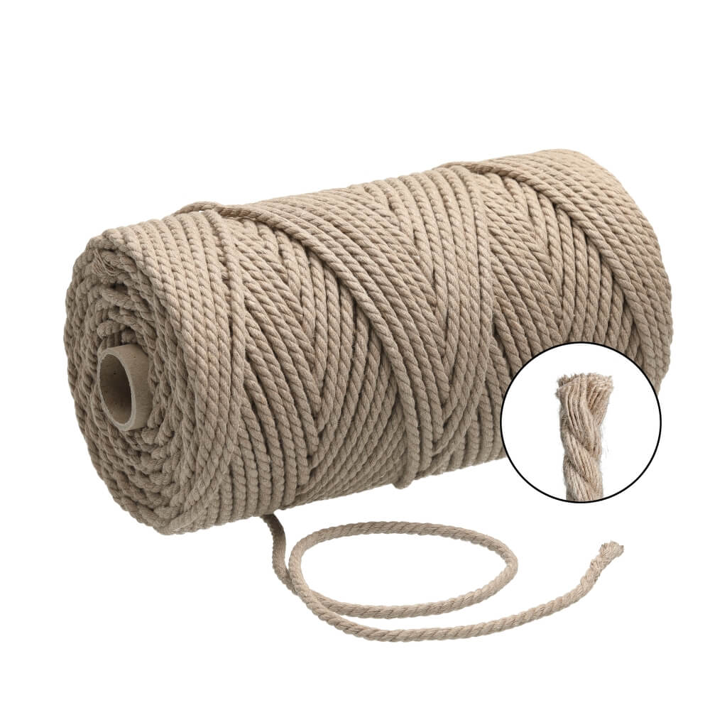 Filani Lieblingsgarn Makramee Garn 5 mm gedreht, Farbe Cappuccino – Baumwolle bei Lieblingsgarn