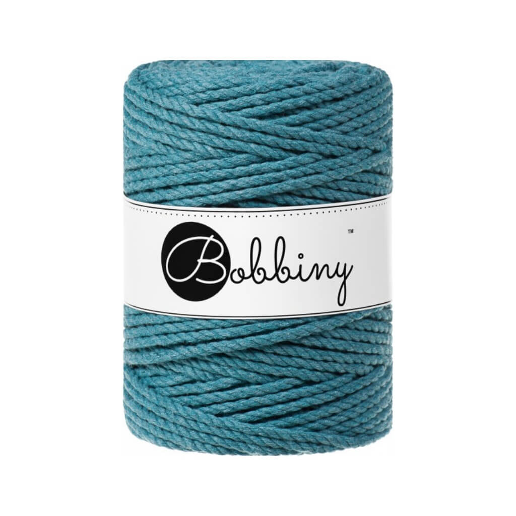 Bobbiny Makramee Garn 5 mm x 100 m gedreht, Farbe Teal – Baumwolle bei Lieblingsgarn