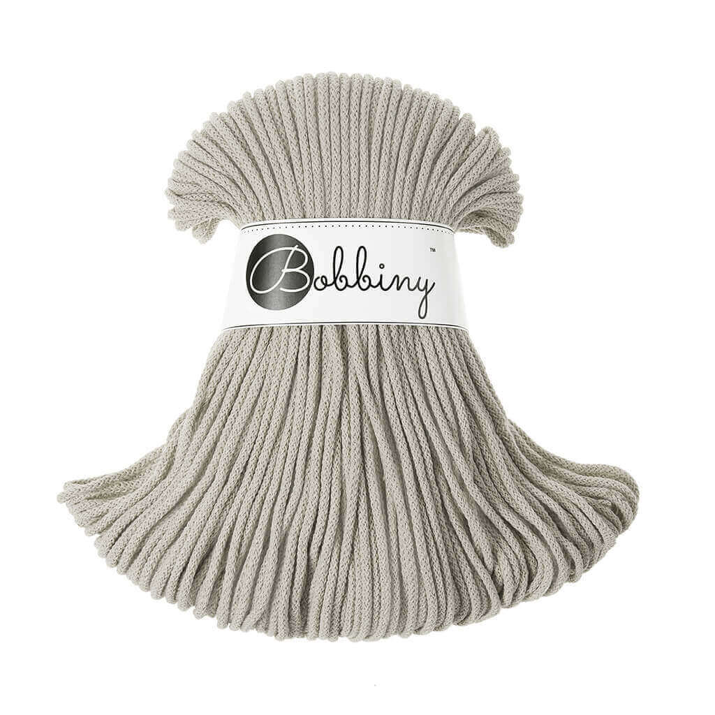 Bobbiny Kordel Junior 3mm x 100 m, Farbe Beige – Baumwolle bei Lieblingsgarn