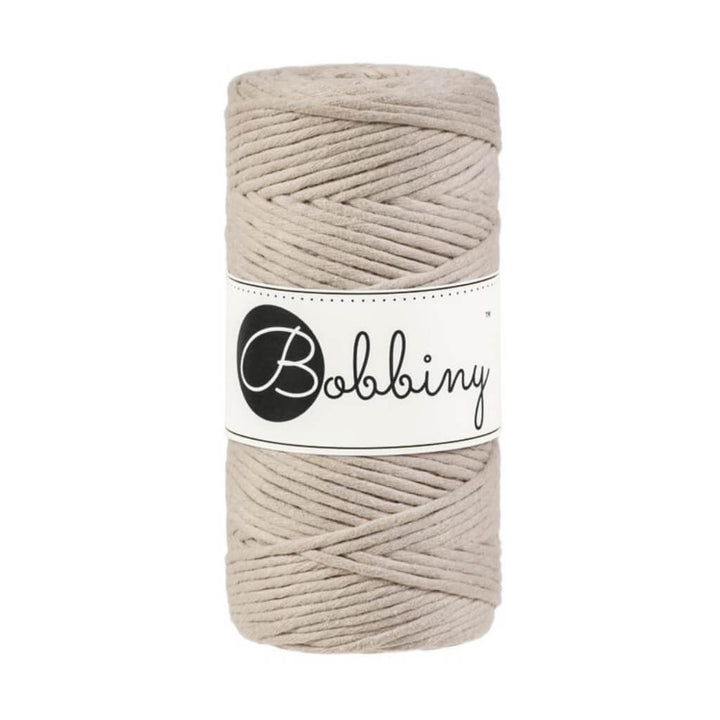 Bobbiny Makramee Garn 3mm, Farbe Beige – Baumwolle bei Lieblingsgarn