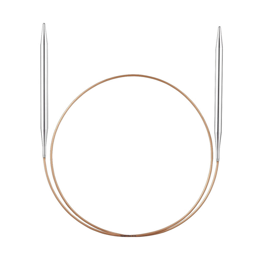 Addi Premium Rundstricknadeln MS in Weißbronze 100 cm - 150 cm - 105-7, Farbe 100 – Metall bei Lieblingsgarn